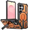 For Magsafe Magnetic Wireless Charging Soft TPU+Hard PC Armor Phone Case For Samsung S26 Ultra S24 S25 Ultra Plus FE Stand Cover
