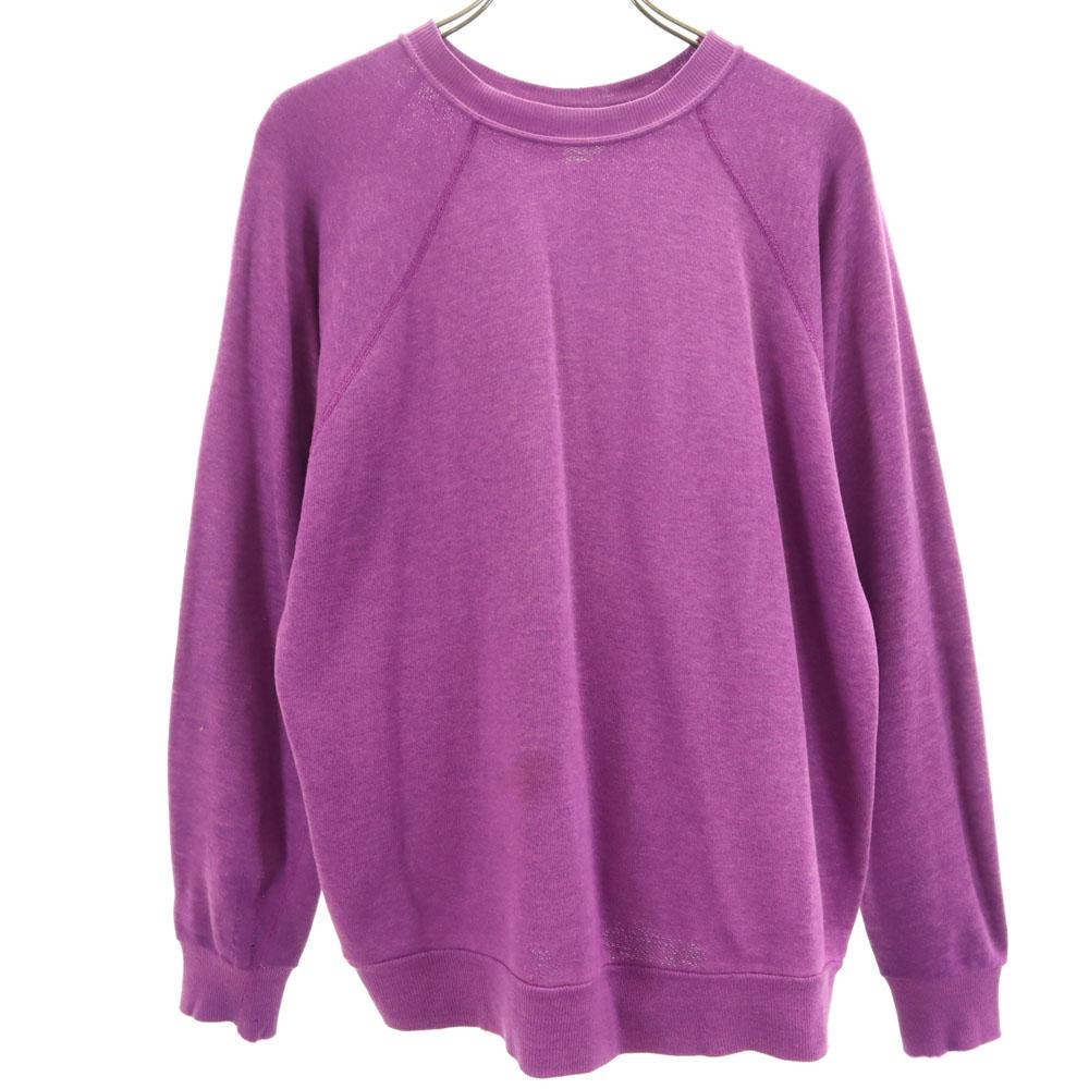 Vintage 70s 80s Made In USA Long Sleeve Sweat Trainer M Purple Men's Used