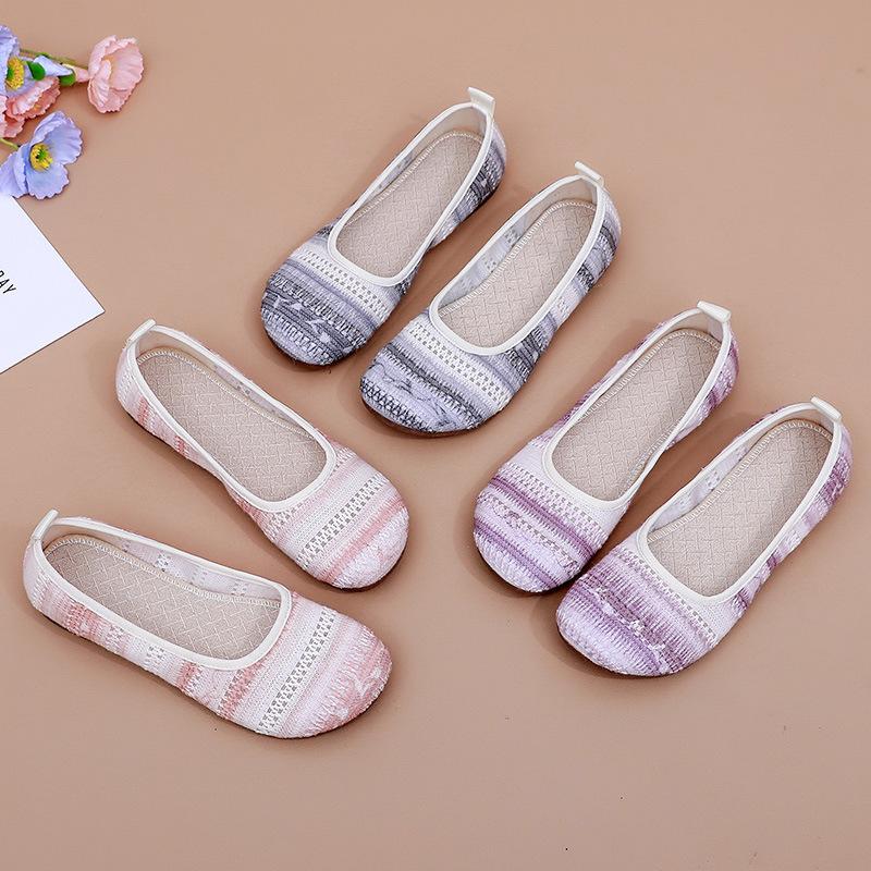 Shoes Women's 2025 Cloth Shoes Comfortable Single Shoes Breathable Mother Shoes Soft Sole Women's Shoes