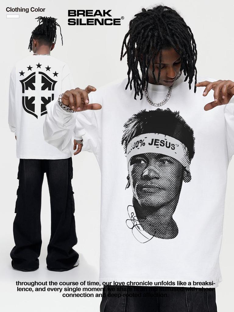 Neymar American Football Gewaschenes Retro T-Shirt - Herren Kurzarm Used Look