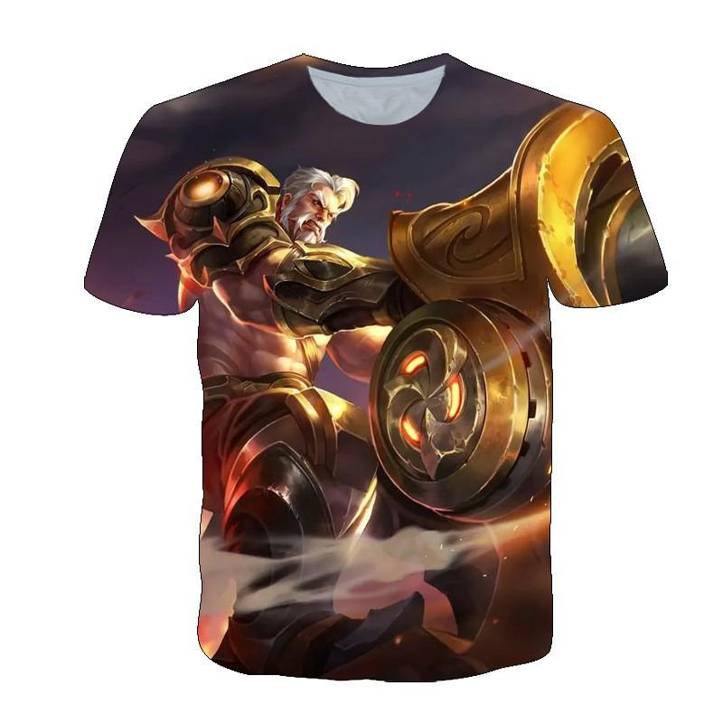 Men Women Gaming T-Shirt With 3D Digital Print Character Design Casual Short Sleeve Tee
