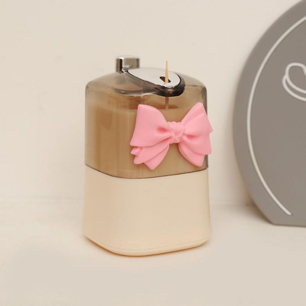 Push-type Automatic Toothpick Box Cream Style Toothpick Storage Organizer  Living Room