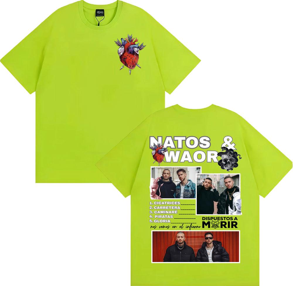 

Rapper NATOS WAOR Album Tour Merch T Shirt Mens Clothing Hip Hop Pop Music Street T Shirts Oversized Loose Short Sleeve Tshirt 4XL