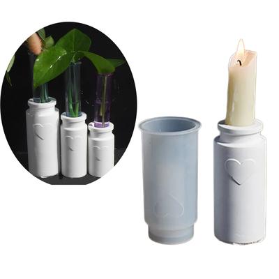Silikonform Liebe Zylinder Vase Formen Blumentöpfe Harzformen Kerzenhalter Gussform für Tisch Heimdekorationen