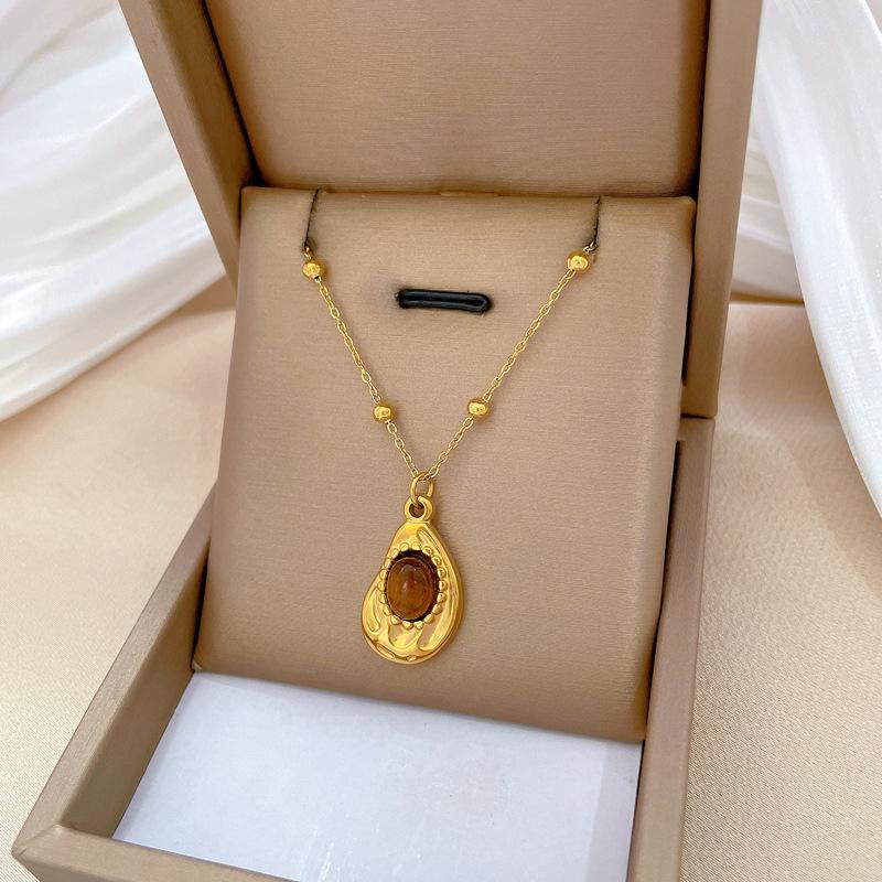 

Special-Shaped Design Sense Temperament Personality Minimalist Furnace Real Gold Female Collarbone Necklace