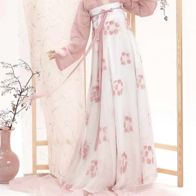 Chinese Tang Dynasty Style Hanfu For Women, Chest-length One-piece Skirt  Daily Suit