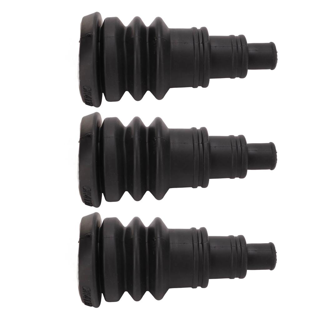 3PCS Firewall Boot Harness Protection Sleeve Black Rubber Universal for 3 8in to 1in Wire Bundles