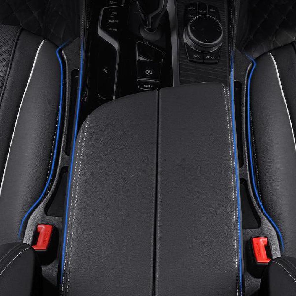 Bornoon Car Seat Gap Filler with Storage Rubber Console Solid for Car Gap Prevents Car Seats from Seat Passenger Set of 2 Compartment, Cushion, Color,