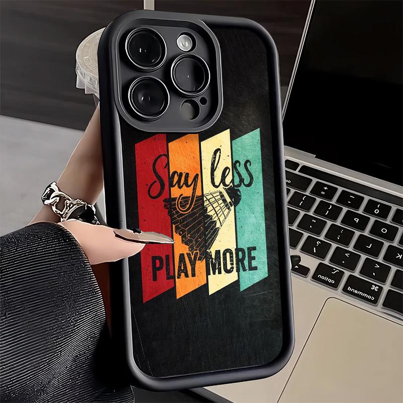 

Phone Case for iPhone 17 Air 16E 15 16 Pro Max Badminton Sport Cover 14 Plus 13 12 Mini Soft Shell Silicone Fundas iPhone 14 Pro Max