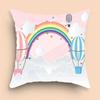 Rainbow Color Series Love Heart Pattern Printed Soft Square Pillowslip Polyester Cushion Cover Pillowcase Living Room Home Decor