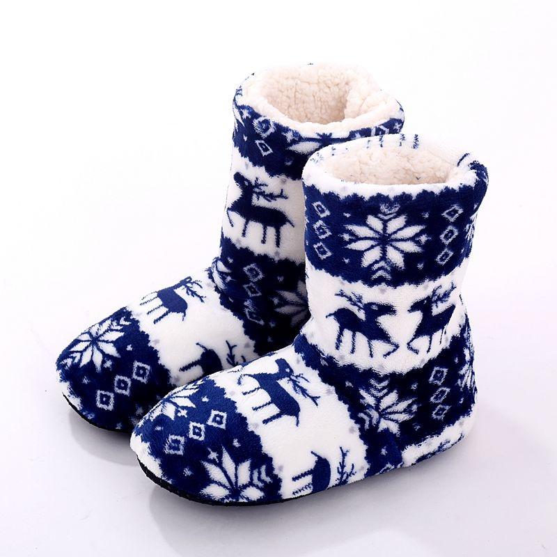 Christmas Elk Indoor Socks Winter Warm Soft Home Slippers Gril Floor Shoes Chirsitmas Deer Shoes