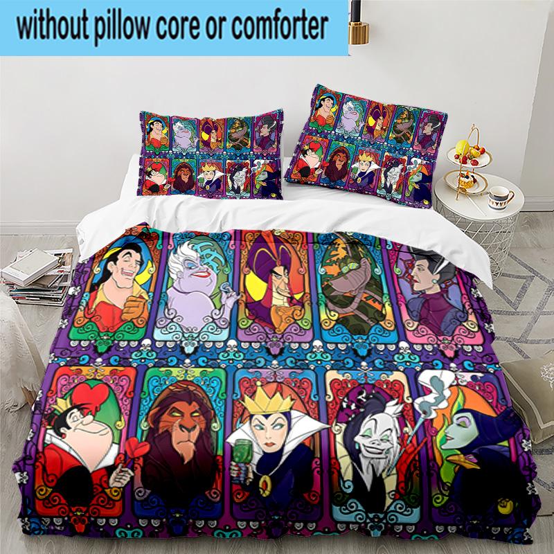 Evil Queens Collage 3PCS Bedding set,Ideal for1pc Duvet Cover And 2pcs Pillowcases Perfect for Christmas gift,Ideal for Bedroom, Dormitory