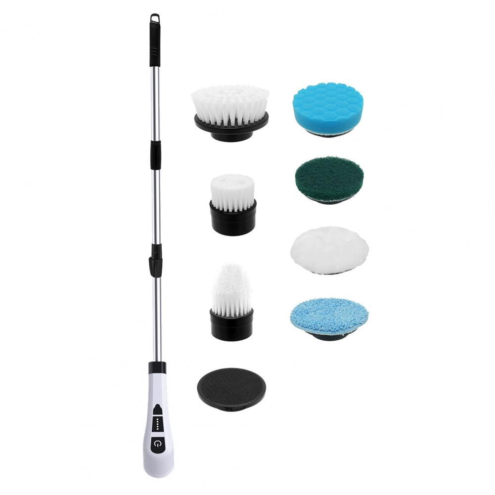 Scrubber Brush Rechargeable Electric Spin Scrubber with 7 Versatile Brush Heads for Tub Tile Floors Wireless Brush for Super