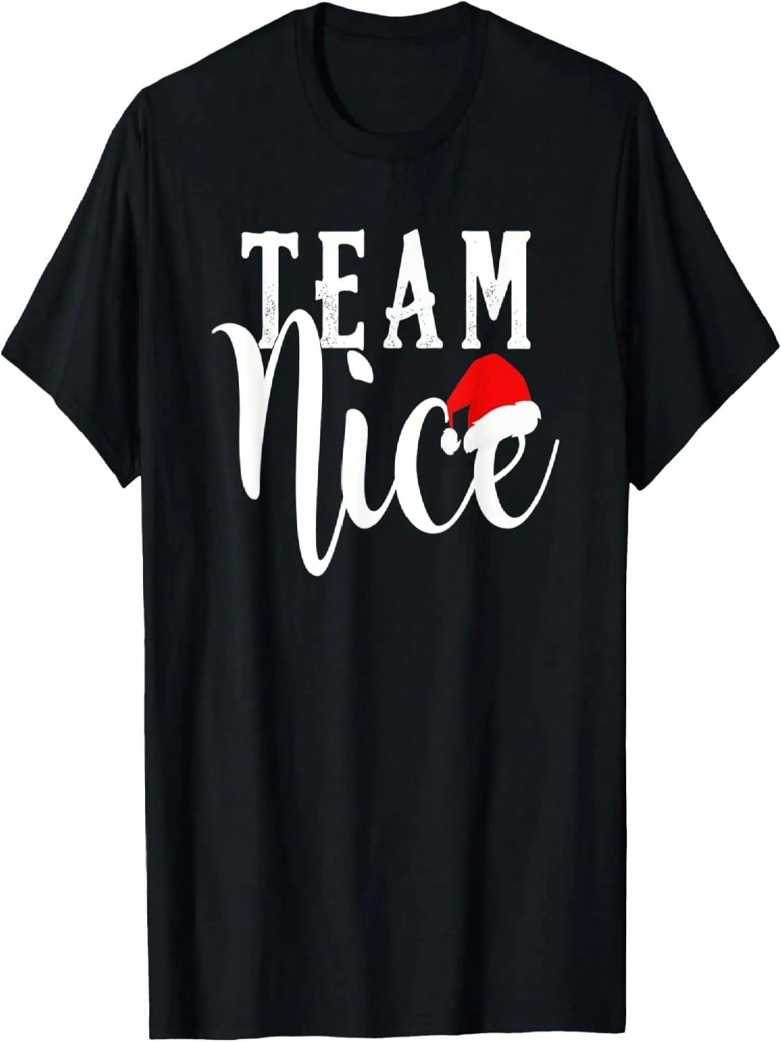 Team Naughty - Team Nice Funny Christmas Couple Matching T-Shirt S разноцветный