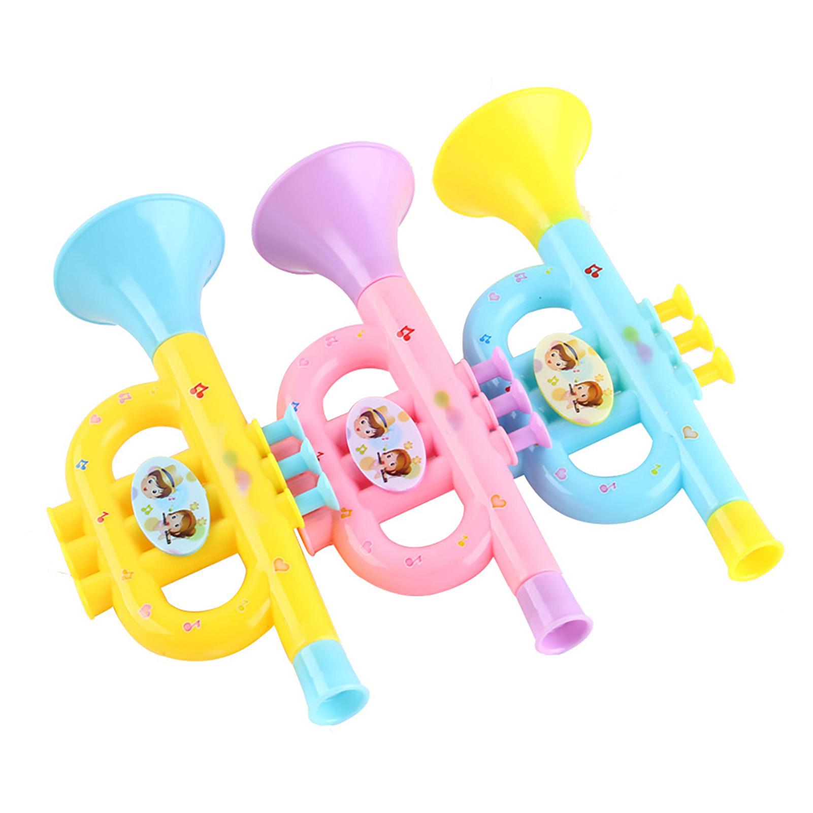 

Детская игрушечная труба Маленький рожок Шумный инструмент Пластиковая мультяшная труба Инструмент для музыкального развития