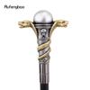 Golden Resin Double Snake Head Cobra Walking Cane Fashion Decorative Steel Stick Gentleman Elegant Cosplay Cane Crosier 94cm