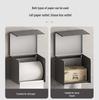 Punch-Free Wall-Mounted Gun Gray Tissue Box and Towel Holder