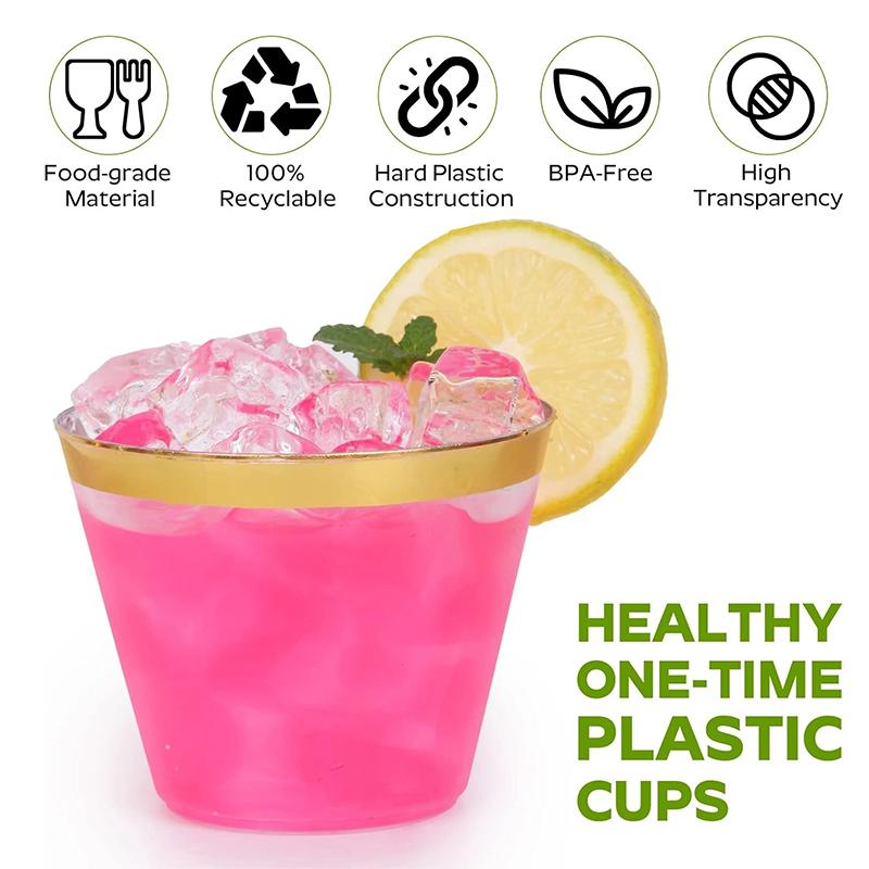 Disposable Cup Plastic Champagne Flutes Gold Silver Clear Plastic Bubble Tea Cup Perfect for Weddings Party Christmas Supplies