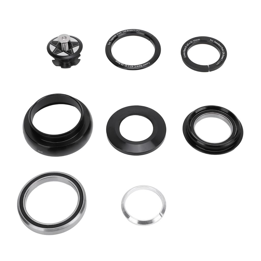 Bike Bearing Headset 44mm Straight Tube Aluminum Alloy CNC Cutting Process Cycling Headset Replacement