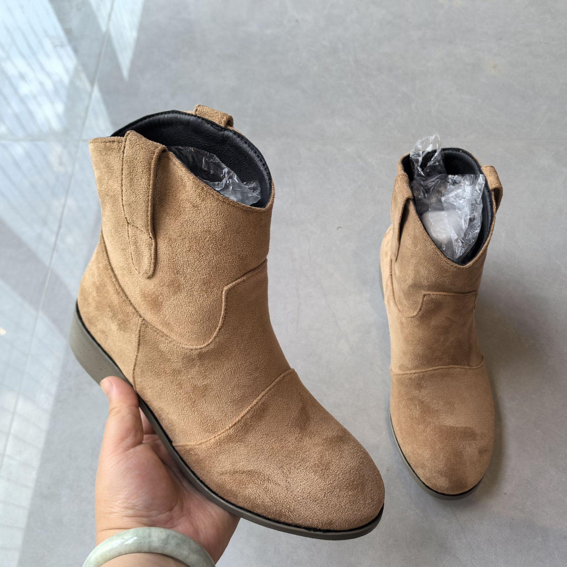 

F105269 Нові 19 Осінньо-зимові Нові Зручні Низький каблук 40-43 Великий розмір Низькі Жіночі Чоботи Тренд 39