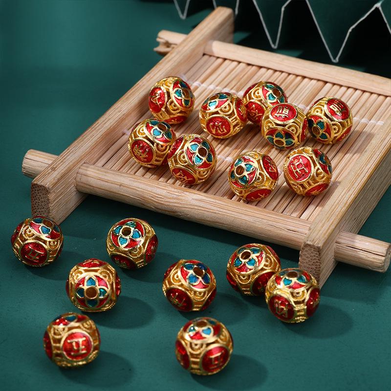 

Ханфу-стиль Ручная работа Перегородчатая эмаль Бусины и Подвеска с кисточкой для DIY Ожерелья/Браслета