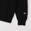 Champion Long Sleeve Crew Neck Sweatshirt with Embroidered Size Size L Men's Logo, C3-W005Z, Black,