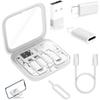 Kit d'adaptateur de voyage USB-C pour iPhone, Pixel et Galaxy: USB-A vers C, Micro-USB vers C, Type-C vers Lightning, Câble USB-C Court, OTG, Coque Miroir