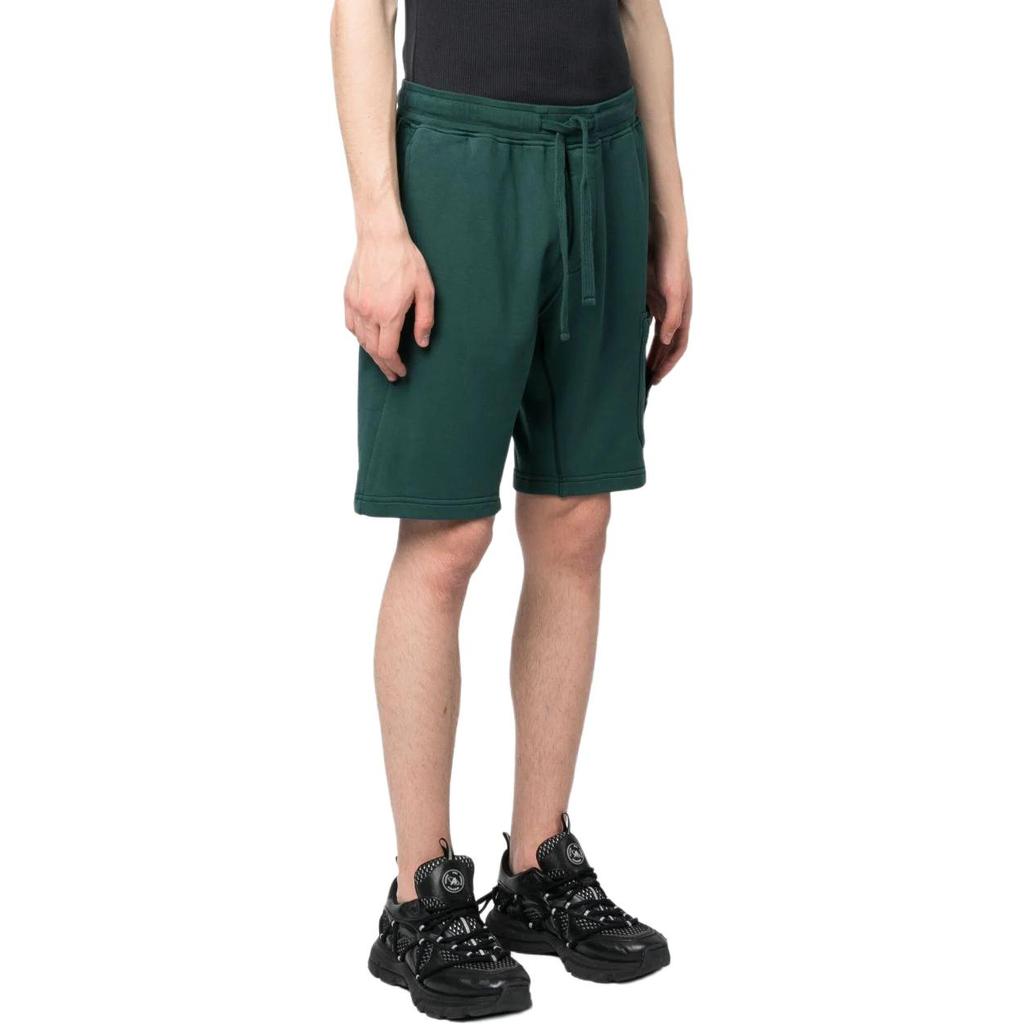STONE ISLAND Pantaloncini Casual a Cinque Punti con Logo Monocolore da Uomo Verde 791562520-V0057