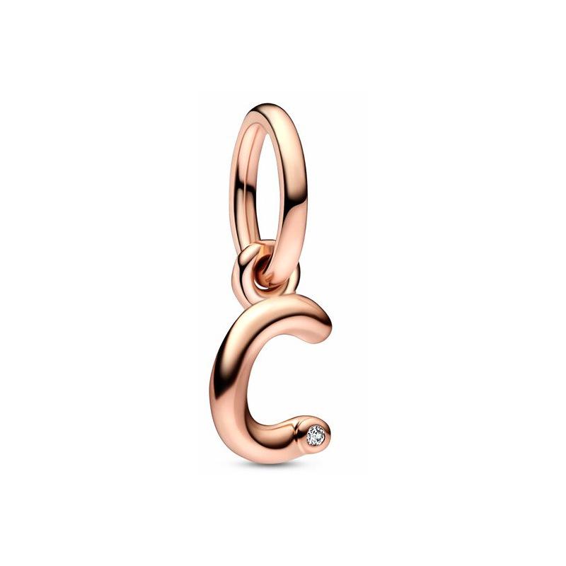 Neue Kupfer Buchstaben Alphabet A-Z Anhänger Charm Perlen Passen Original Pan Charms Armband Anhänger Frauen DIY Schmuck
