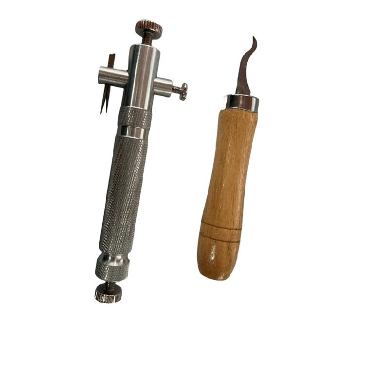 

Practical Luthier Tool with Wood Handle String Instrument Making Set for Efficient String Instrument Purfling Work срібний
