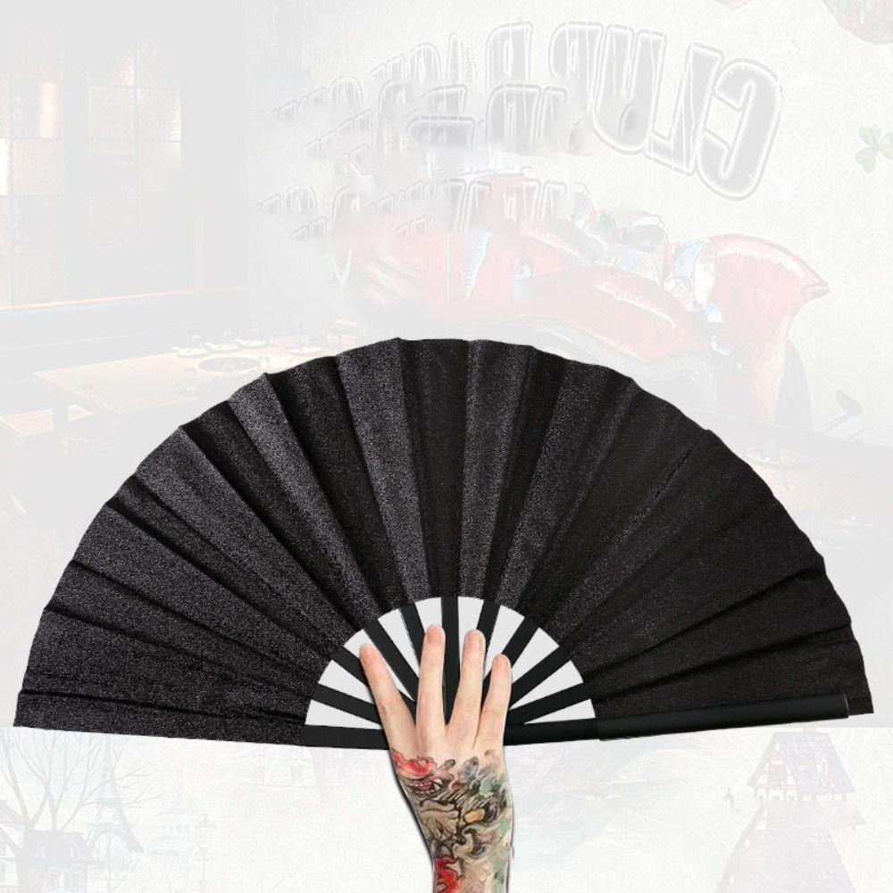 Handheld Performance Dance Fan Glitter Kung Fu Fan Creative Sparkling Folding Fan  Club