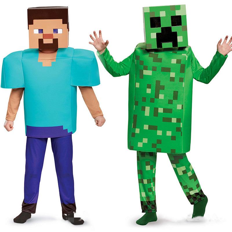 Halloween Minecraft Diamond Armor Ender Dragon & Creeper Steve Cosplay