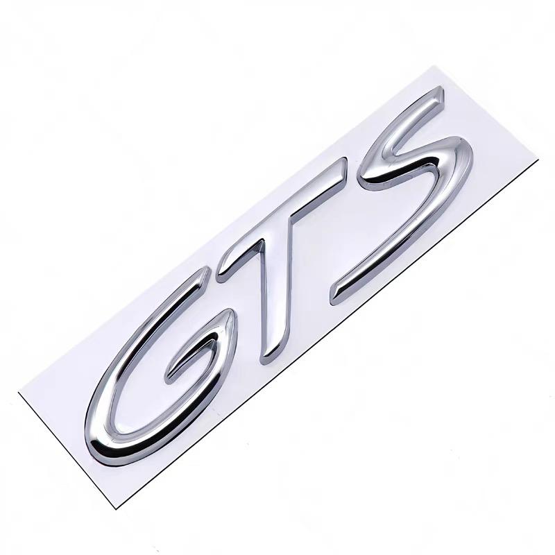 3D Metal GTS Car Stickers English Letter Car Rear Emblem Fender Side Rear Tail Trunk Badge Decal Accessories