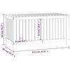 VidaXL Garden Storage Box White 121x55x64 Cm Pine Wood 823844