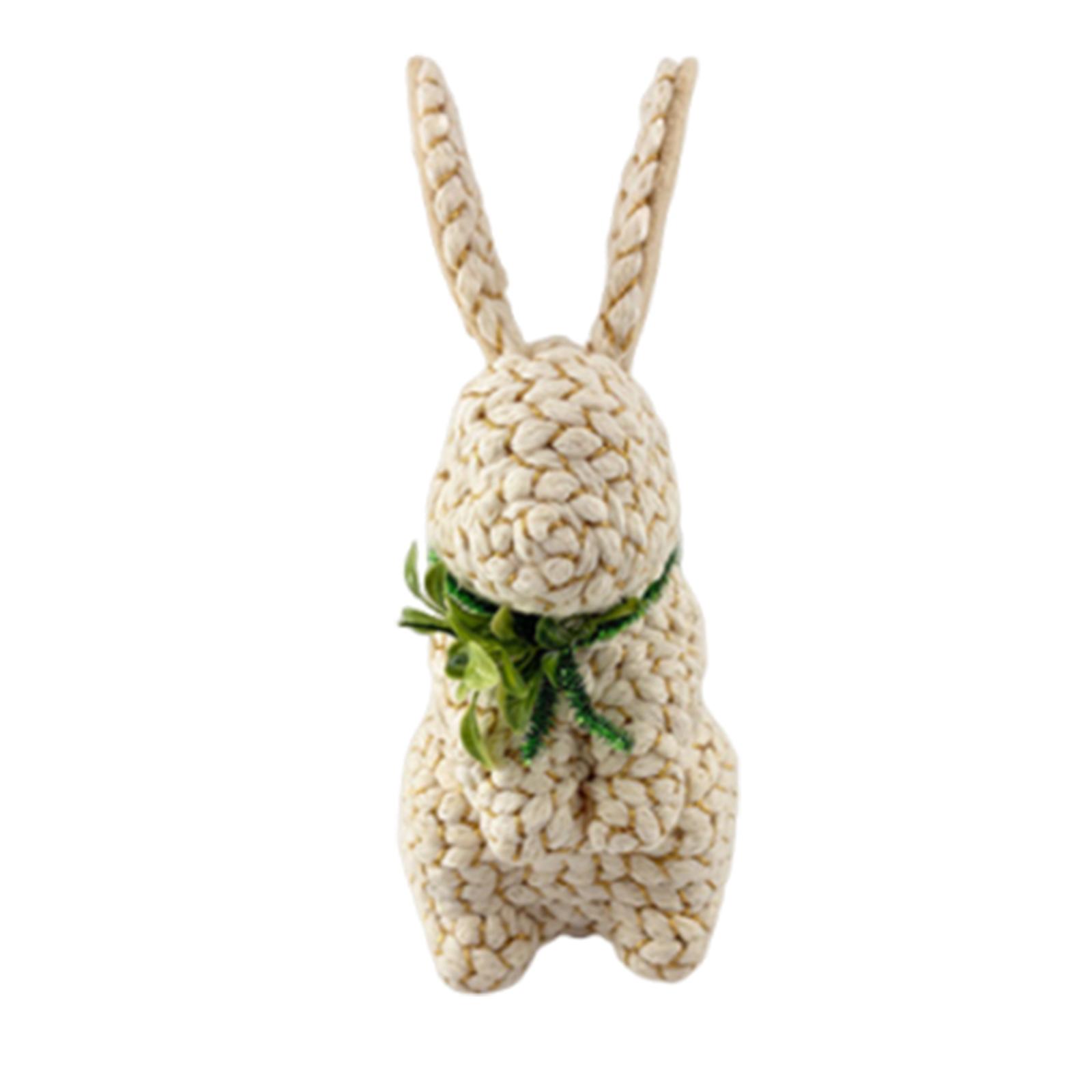 

Hand-Woven Cotton Thread Tailless Figurines, Decorations, And Holiday Gifts. One Size белый