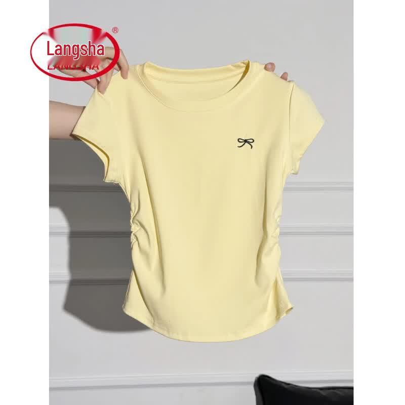 Langsha Women s Summer Irregular Hem T-Shirt L