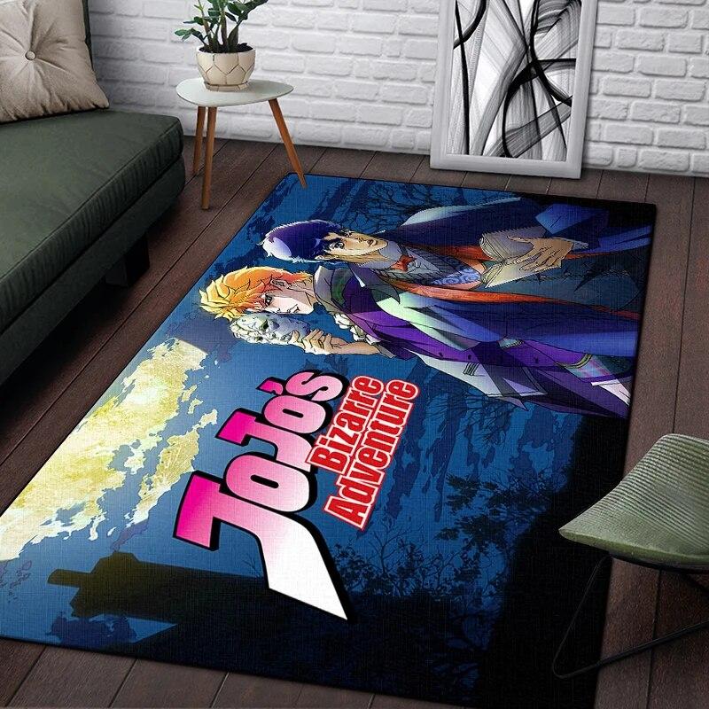 Jojo Anime Beautiful Painting Carpet for Living Room Large Area Rug Black Soft Carpet Home Decoration Mats Boho Rugs Picnic