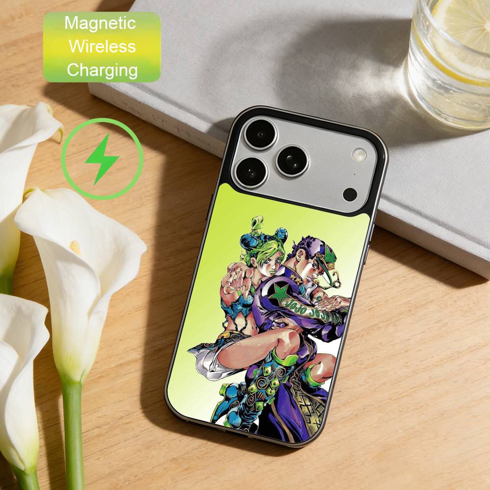 

J-JoJo s Bizarre A-Adventure Phone Case For iPhone17,16,15,14,13,12,Wireless charging protective case soft cover iPhone11PRO