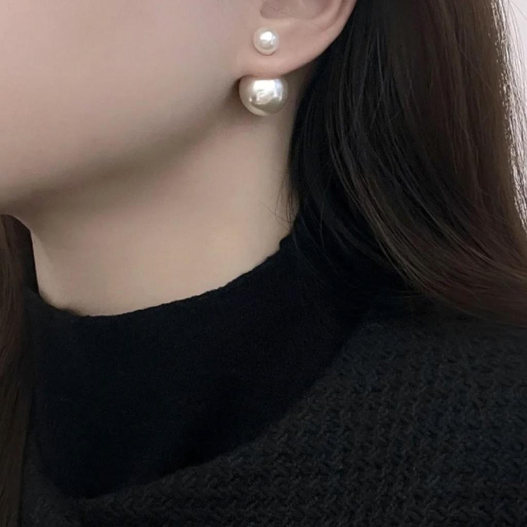 Boucles d'oreilles en argent sterling et perles pour femme – Design luxueux de style chinois rétro