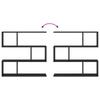 Wall Shelf Black Oak 80 x 12 x 79.5 cm Engineered Wood
