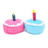 Party Candle Small Cake Dog Toy Pink Blue Soft Plush Birthday Cake Chew Pet Toy