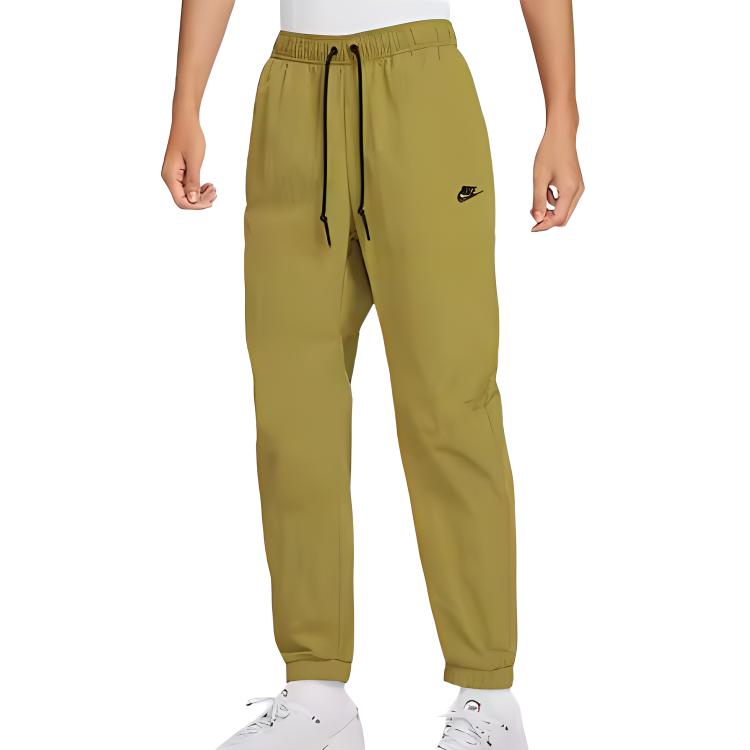 Nike Solid Color Casual Knit Joggers Men Bottoms Olive-Green FZ0758-307
