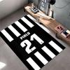 Black and White Striped Carpet suitable as a non-slip mat for the living room or bedroom sofa