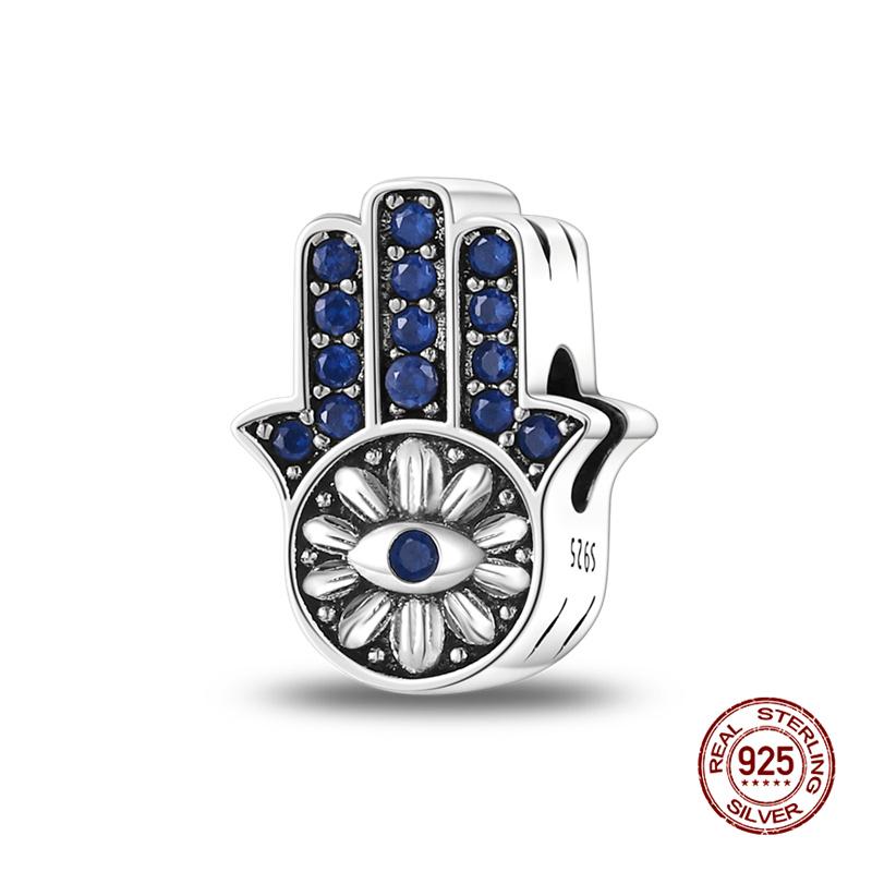 925 Silver Devil's Eye Charm Beads 3mm Fit DIY Bracelet Women's Fashion Jewelry Gift Original Handmade