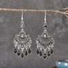 Vintage Ethno Strass Quaste Wassertropfen Ohrringe für Damen Boho Hohl Geometrisch Hängende Ohrringe Pendientes Mujer Brincos