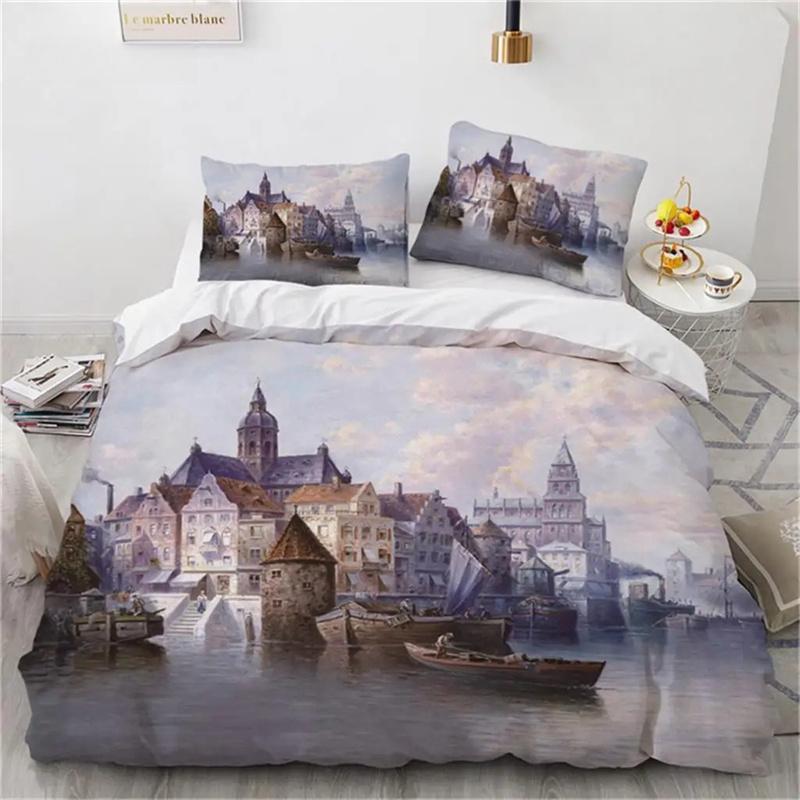 Van Gogh Duvet Cover Oil Painting Style Starry Sky Night Bedding Set Microfiber Comforter Cover Gifts For Girls Boys Teen Decor