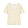 Women's Elegant U-Neck Short Sleeve T-Shirt
