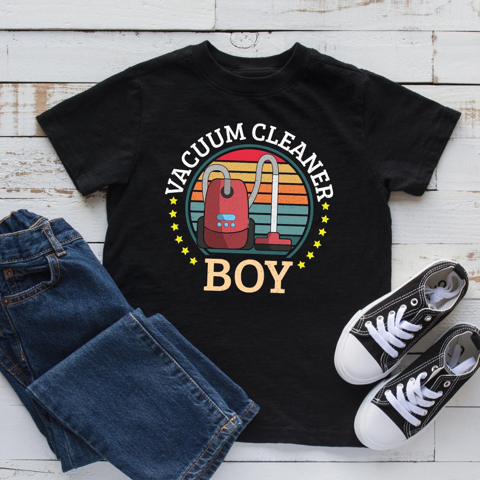 Vacuum Cleaner Boy T-Shirt, Kids Tee, Toddler Shirt, Cleaning Fun, Kids T-shirt 2XL