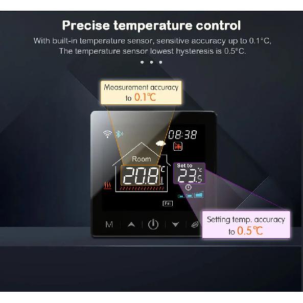 WiFi Tuya Wireless Thermostat for Gas Boiler RF433 Floor Heating Smart Home Temperature Controller&Receiver Alexa Google Alice