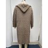 Autumn Winter Women's Long Cable Knit Hoodie, Plush Ribbed Open Front Cardigan with Warm Fleece Lining, Oversized Sweater Coat for Casual Comfort